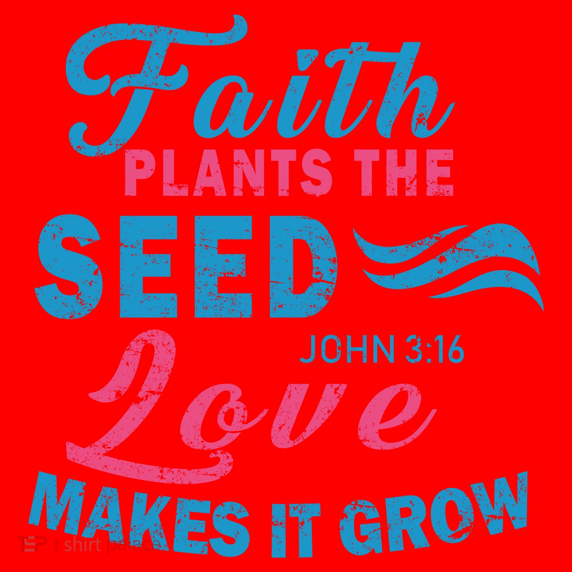 Faith Plants The Seed Love Makes It Grow John 3:16 Santa Hat