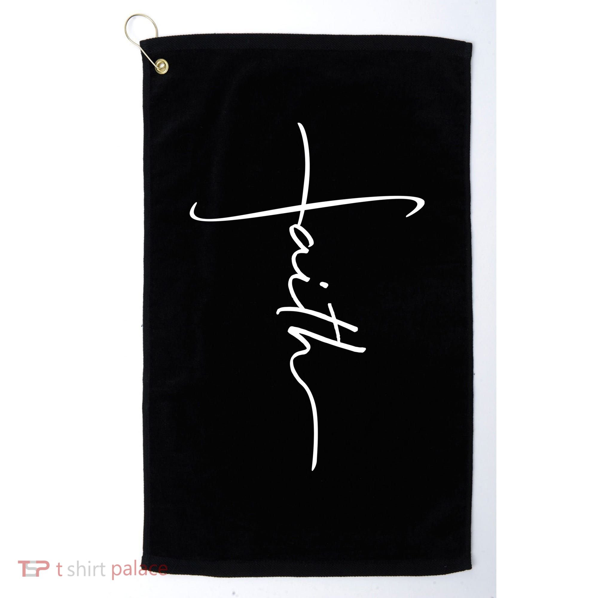 Faith Simple Script Logo Golf Towel