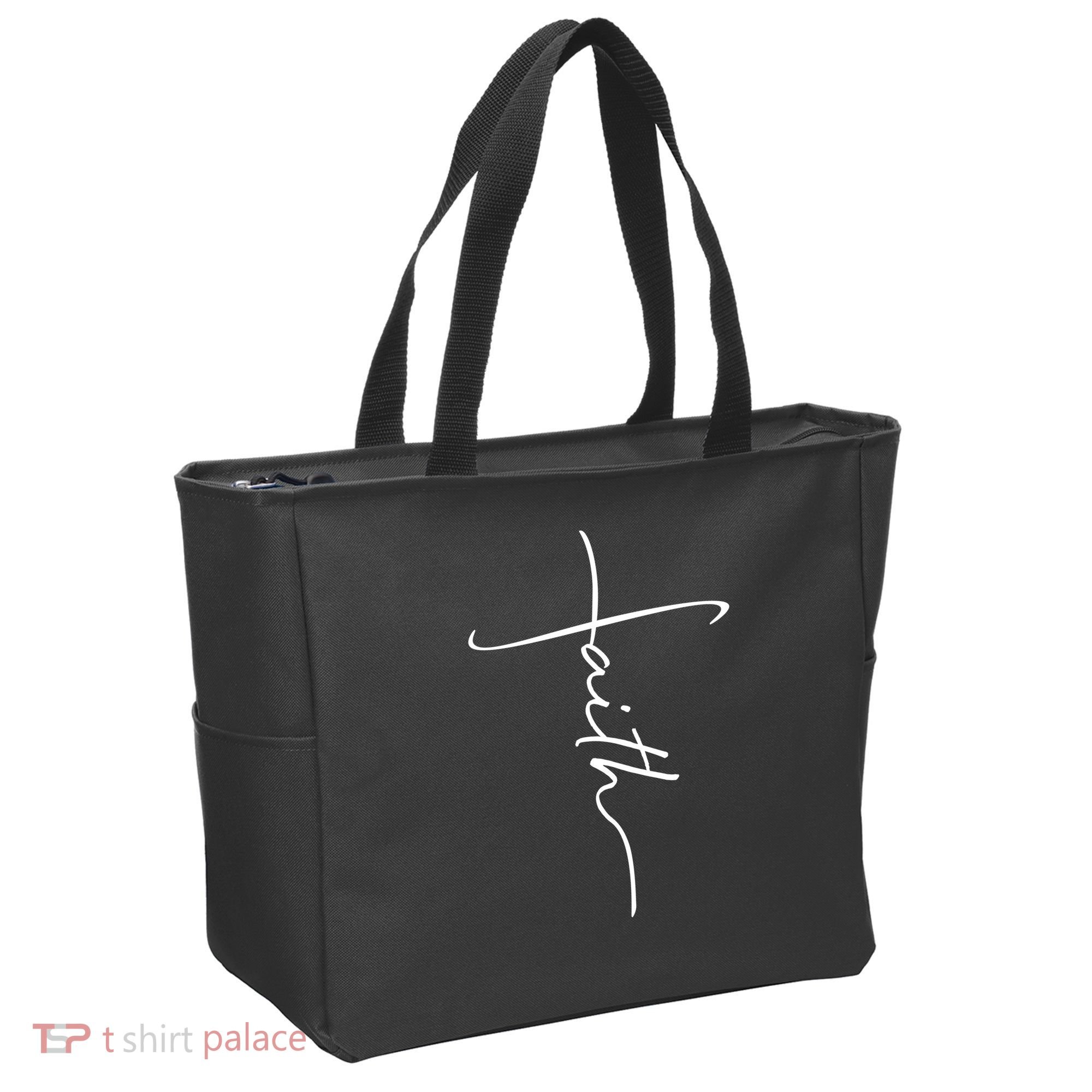 Faith Simple Script Logo Tote Bag