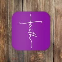 Faith Simple Script Logo Coaster thumb 0