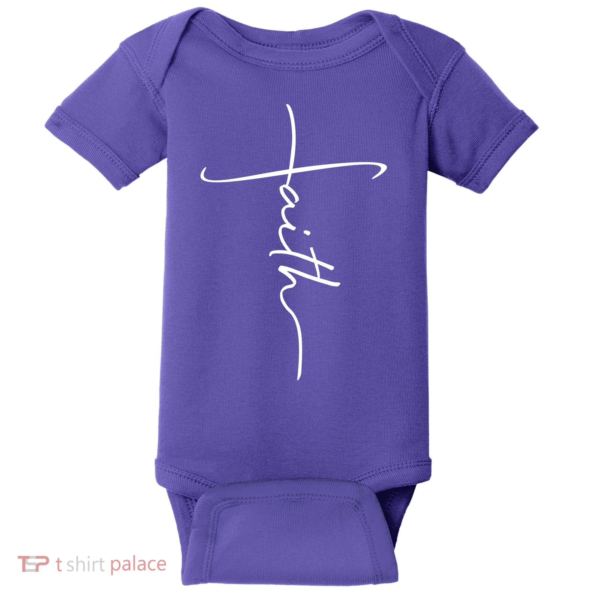 Faith Simple Script Logo Baby Bodysuit