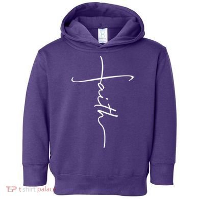 Faith Simple Script Logo Toddler Hoodie