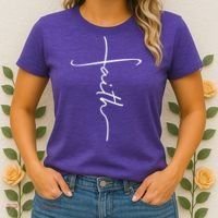 Faith Simple Script Logo Women's T-Shirt thumb 2