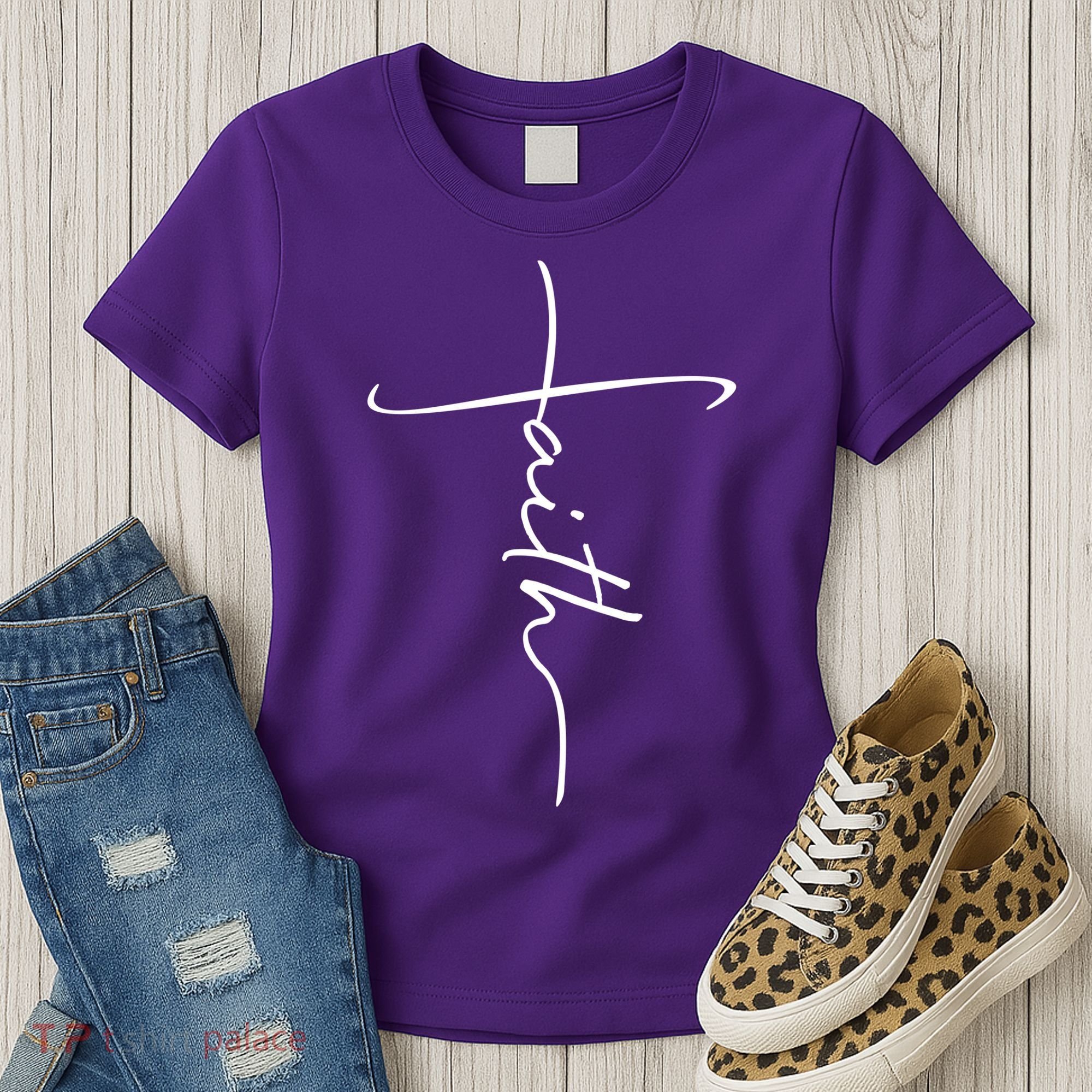 Faith Simple Script Logo Women's T-Shirt