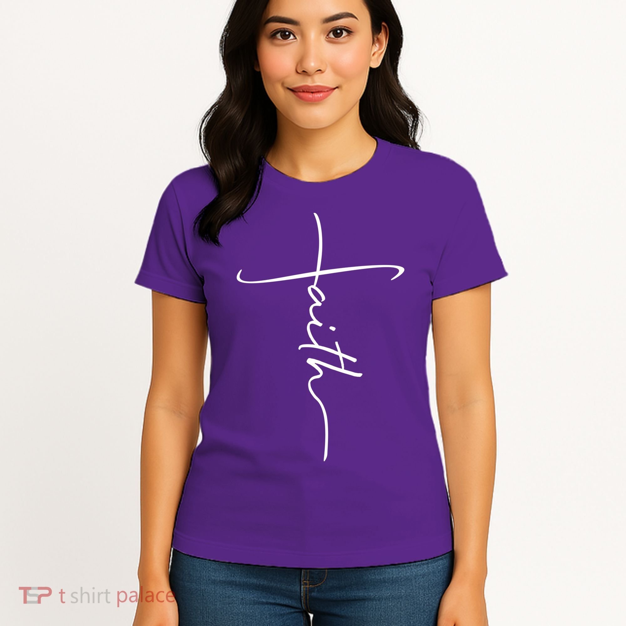 Faith Simple Script Logo Women's T-Shirt