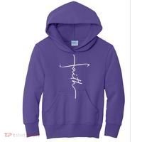 Faith Simple Script Logo Kids Hoodie thumb 0