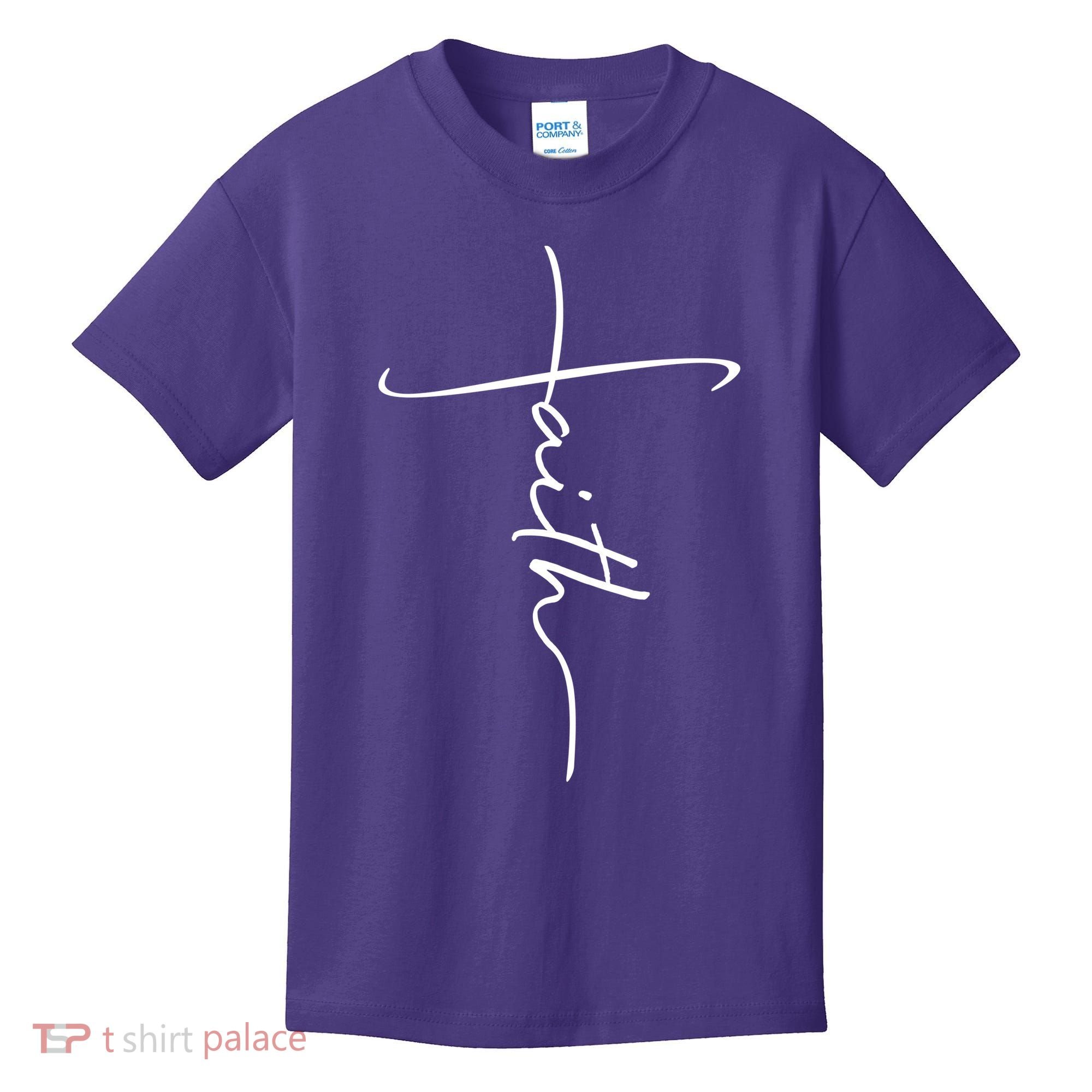 Faith Simple Script Logo Kids T-Shirt