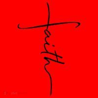 Faith Simple Script Logo Santa Hat thumb 1