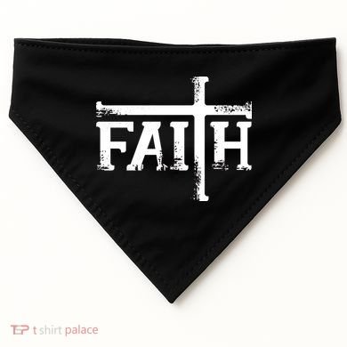 Faith Typo Logo USA-Made Doggie Bandana