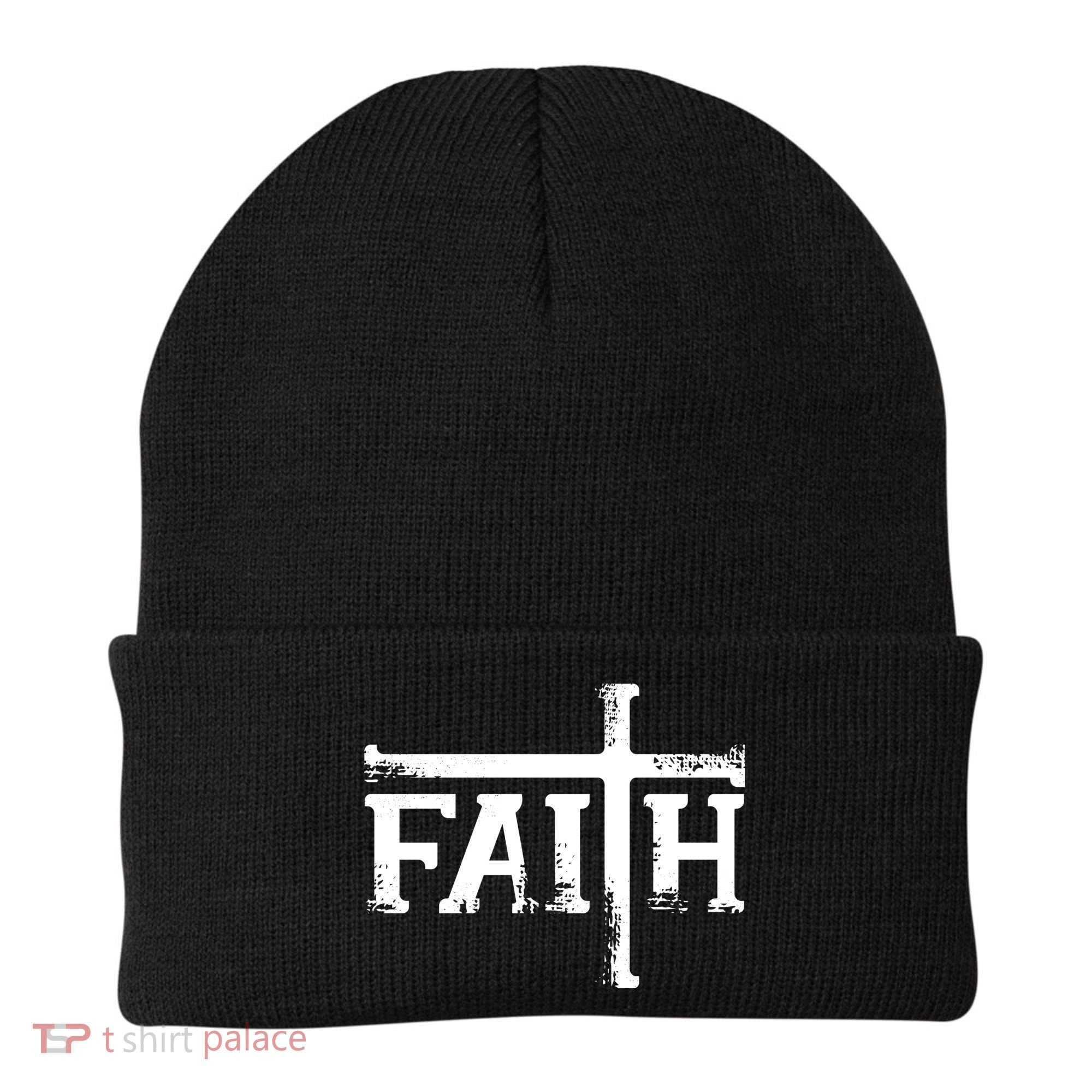 Faith Typo Logo Beanie