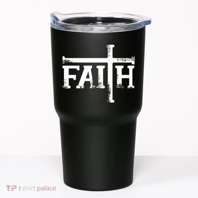 Faith Typo Logo Tumbler