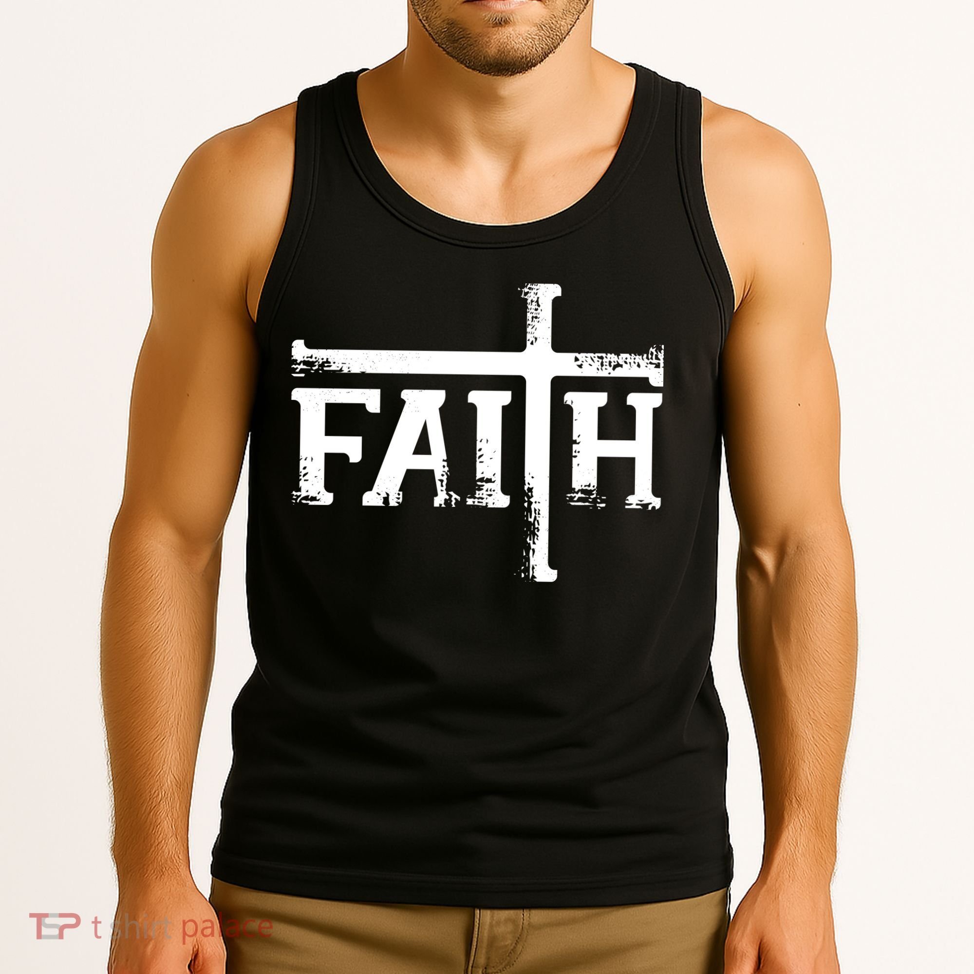 Faith Typo Logo Tank Top