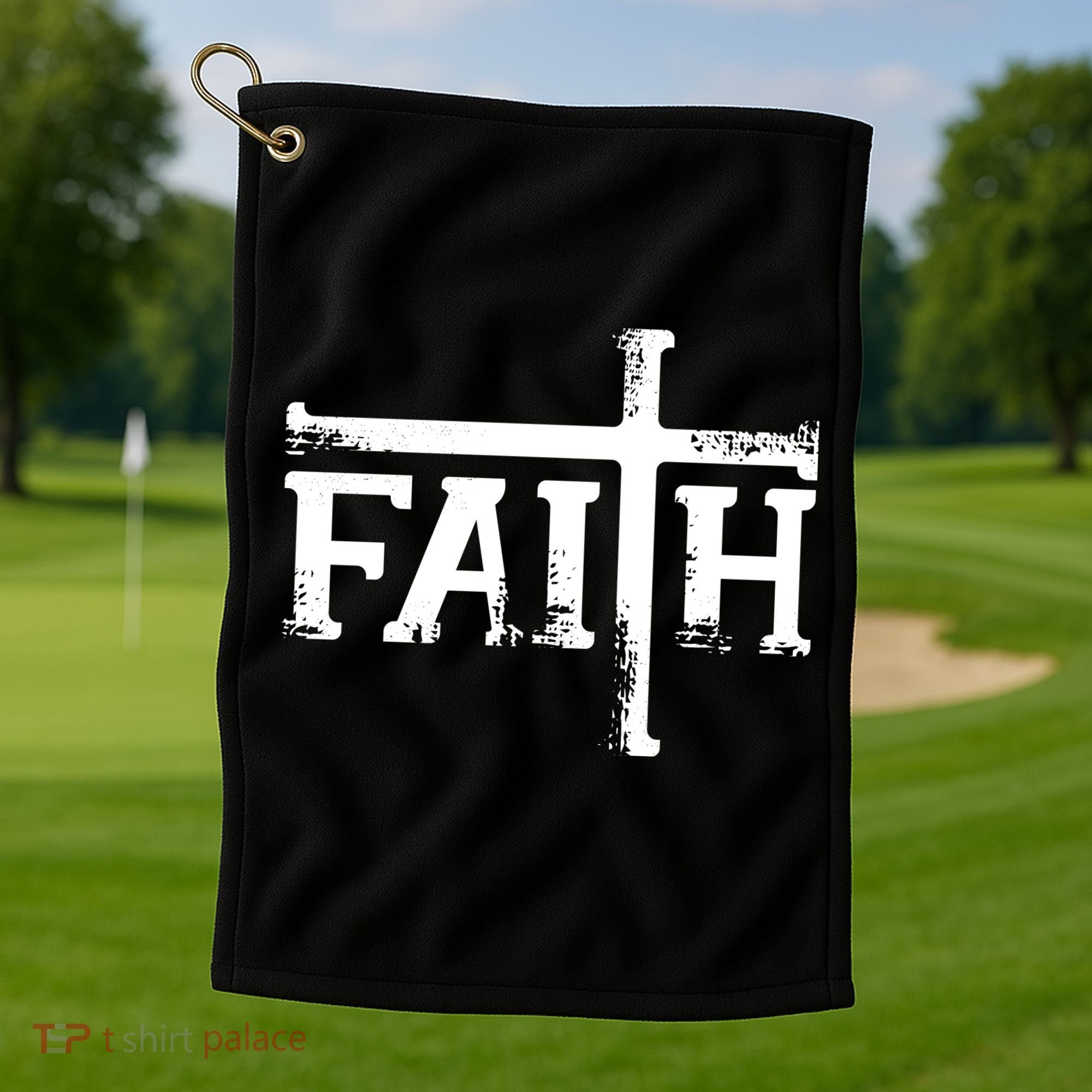 Faith Typo Logo Golf Towel