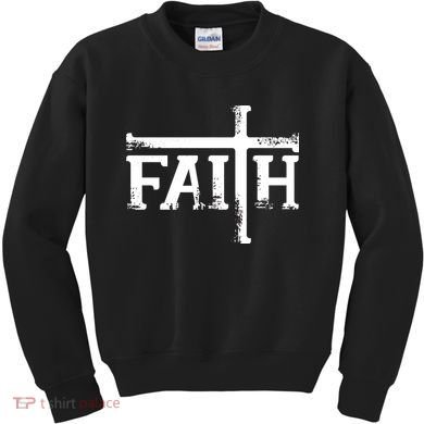 Faith Typo Logo Kids Sweatshirt