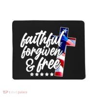 Faithful Forgiven and Free USA American Flag Cross Mousepad thumb 0