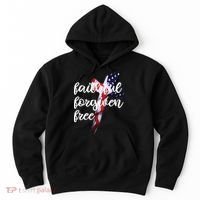Faithful Forgiving Free American Cross  Hoodie thumb 0