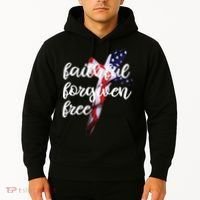 Faithful Forgiving Free American Cross  Hoodie thumb 2