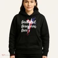Faithful Forgiving Free American Cross  Hoodie thumb 5