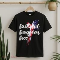 Faithful Forgiving Free American Cross  T-Shirt thumb 2