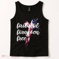 Faithful Forgiving Free American Cross  Tank Top thumb 2
