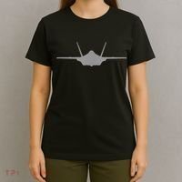 F35 A JSF Lightning II Aircraft Silhouette And Tri View T-Shirt thumb 4