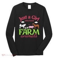 Farm Animal Just a Who Loves Farm Animals Long Sleeve Shirt thumb 0
