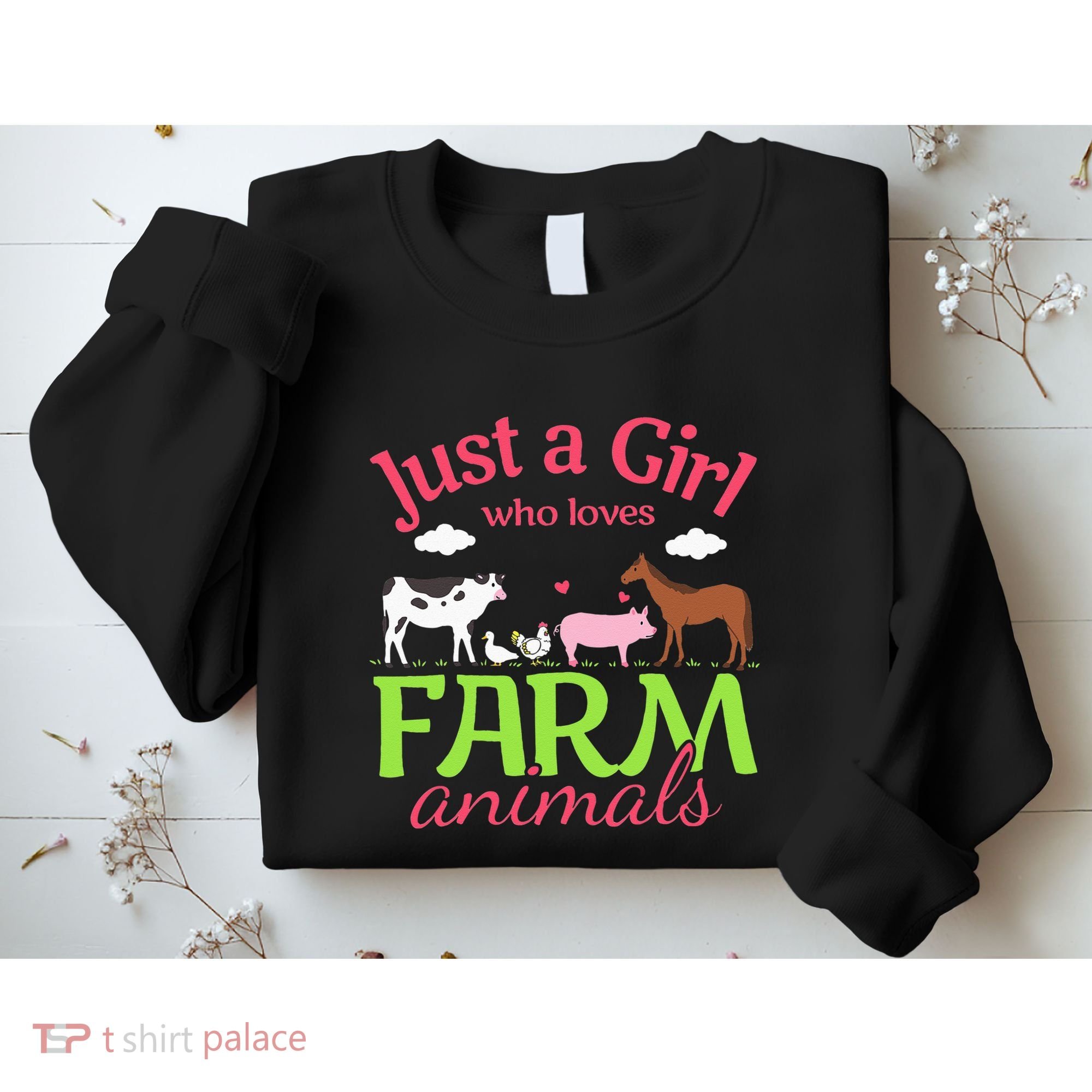 Farm Animal Just a Who Loves Farm Animals Sweatshirt