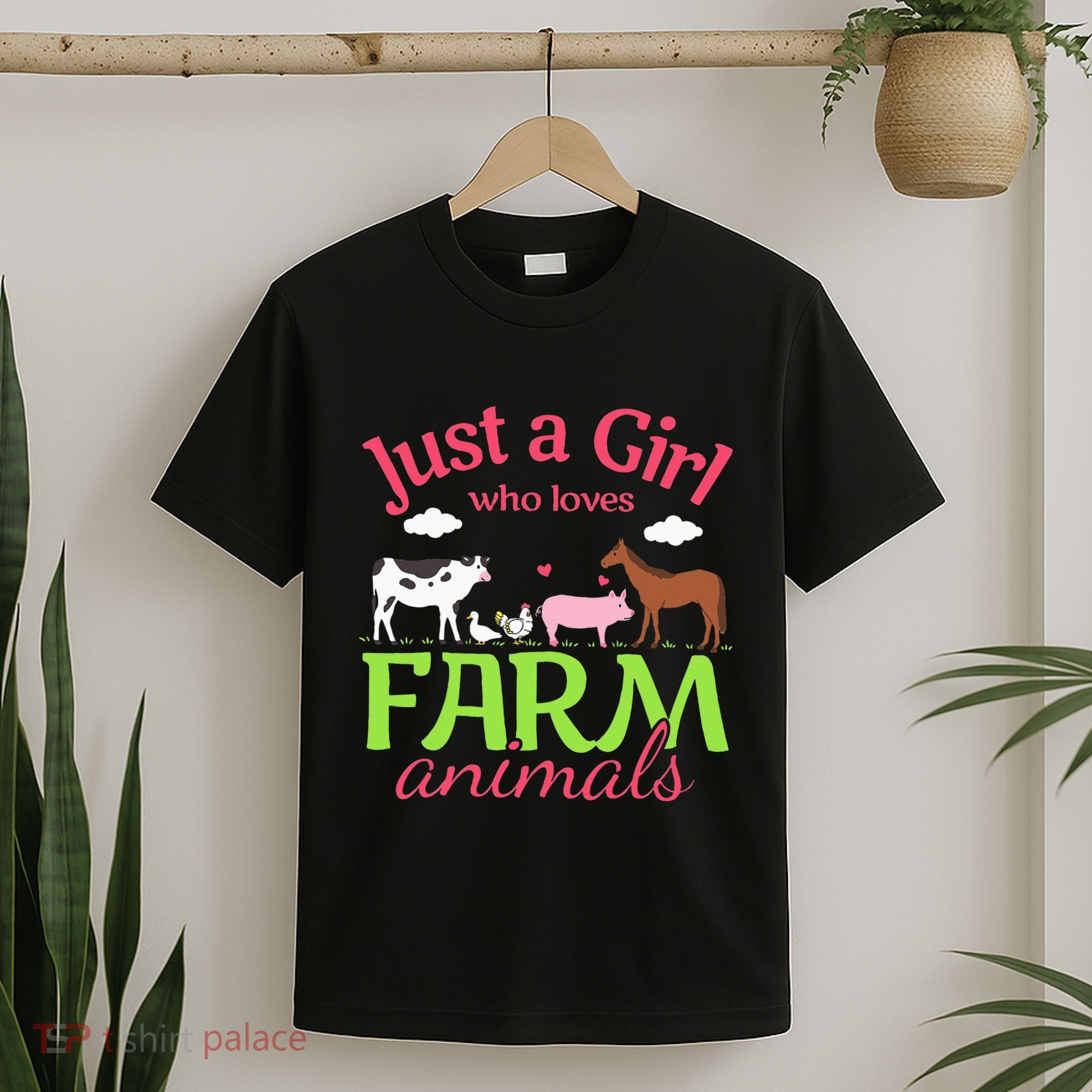 Farm Animal Just a Who Loves Farm Animals T-Shirt