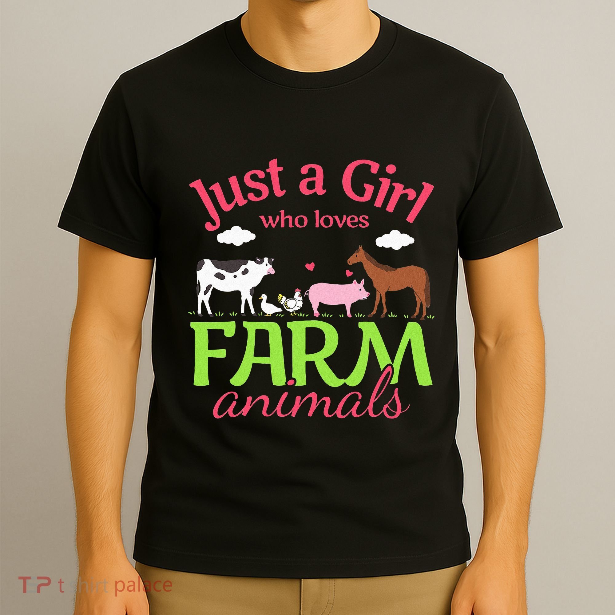 Farm Animal Just a Who Loves Farm Animals T-Shirt