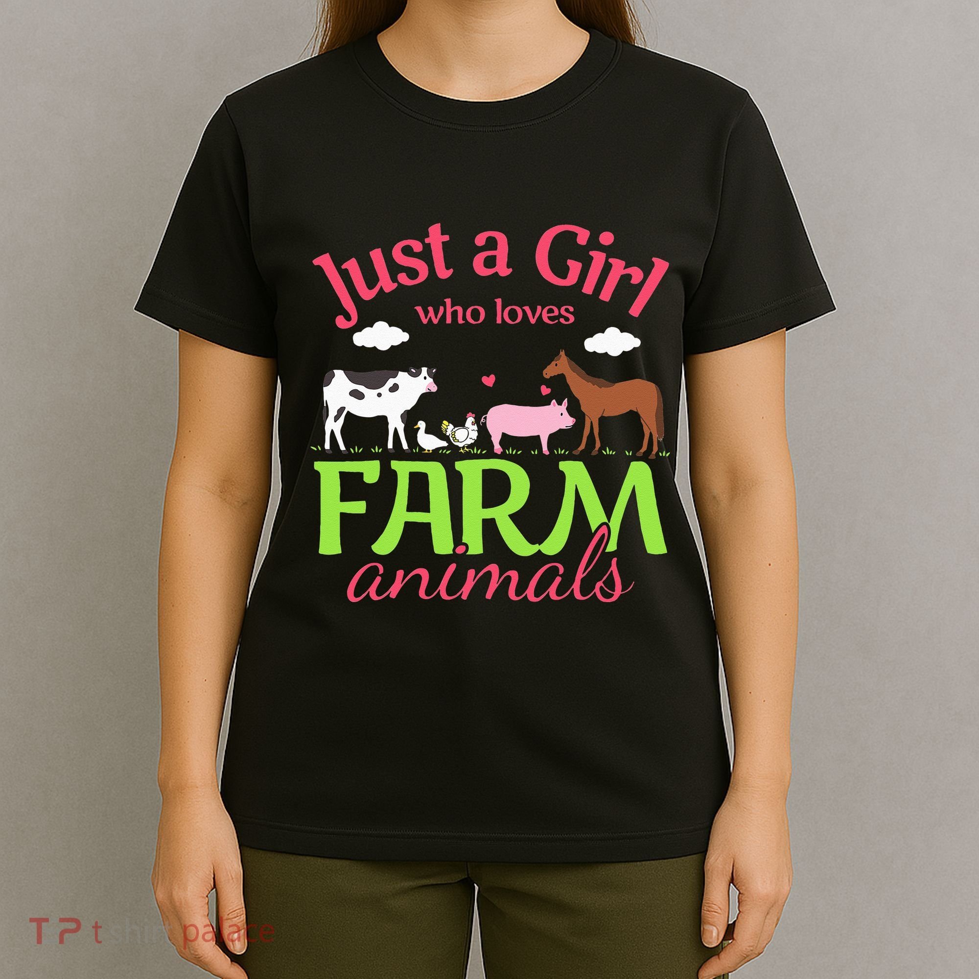 Farm Animal Just a Who Loves Farm Animals T-Shirt