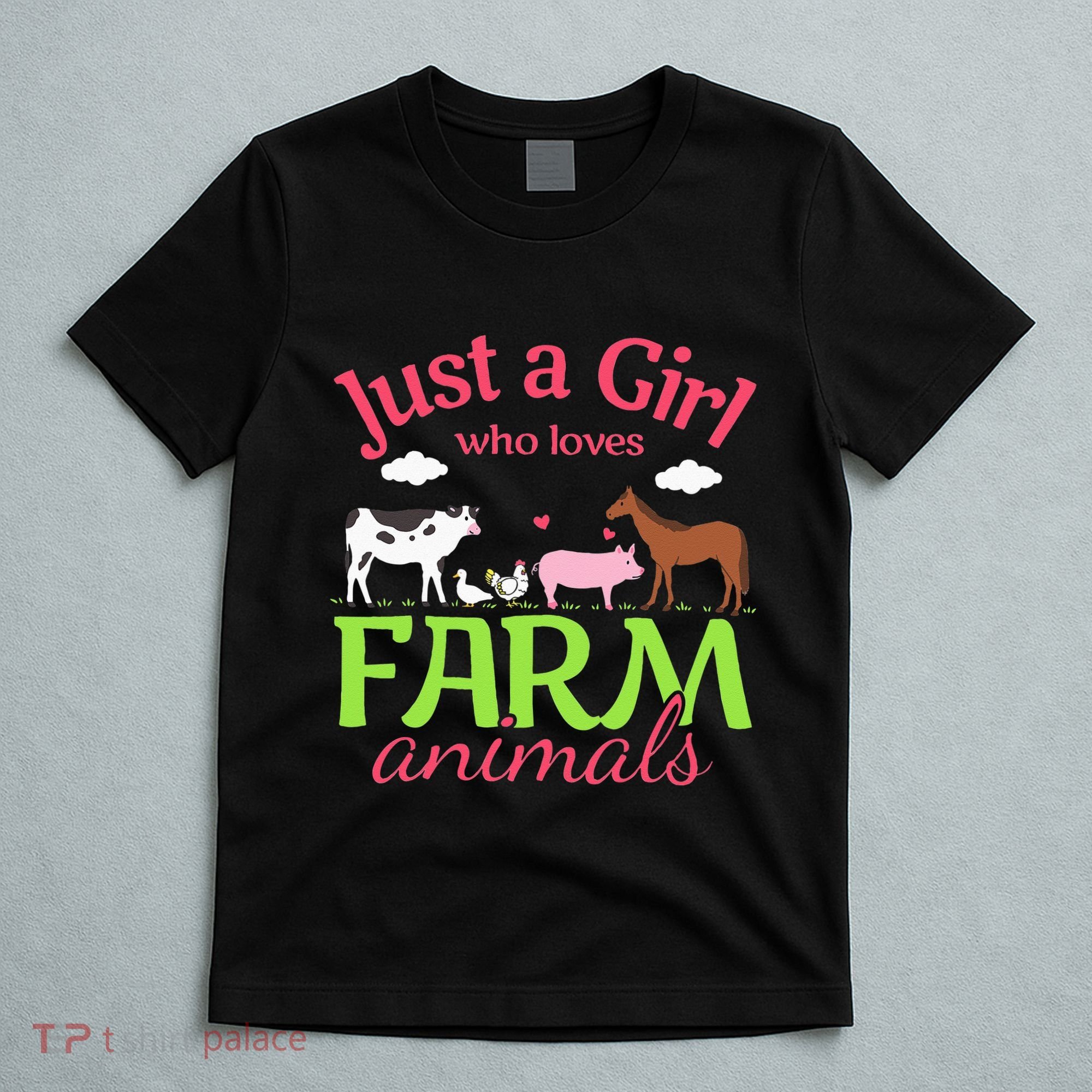 Farm Animal Just a Who Loves Farm Animals T-Shirt