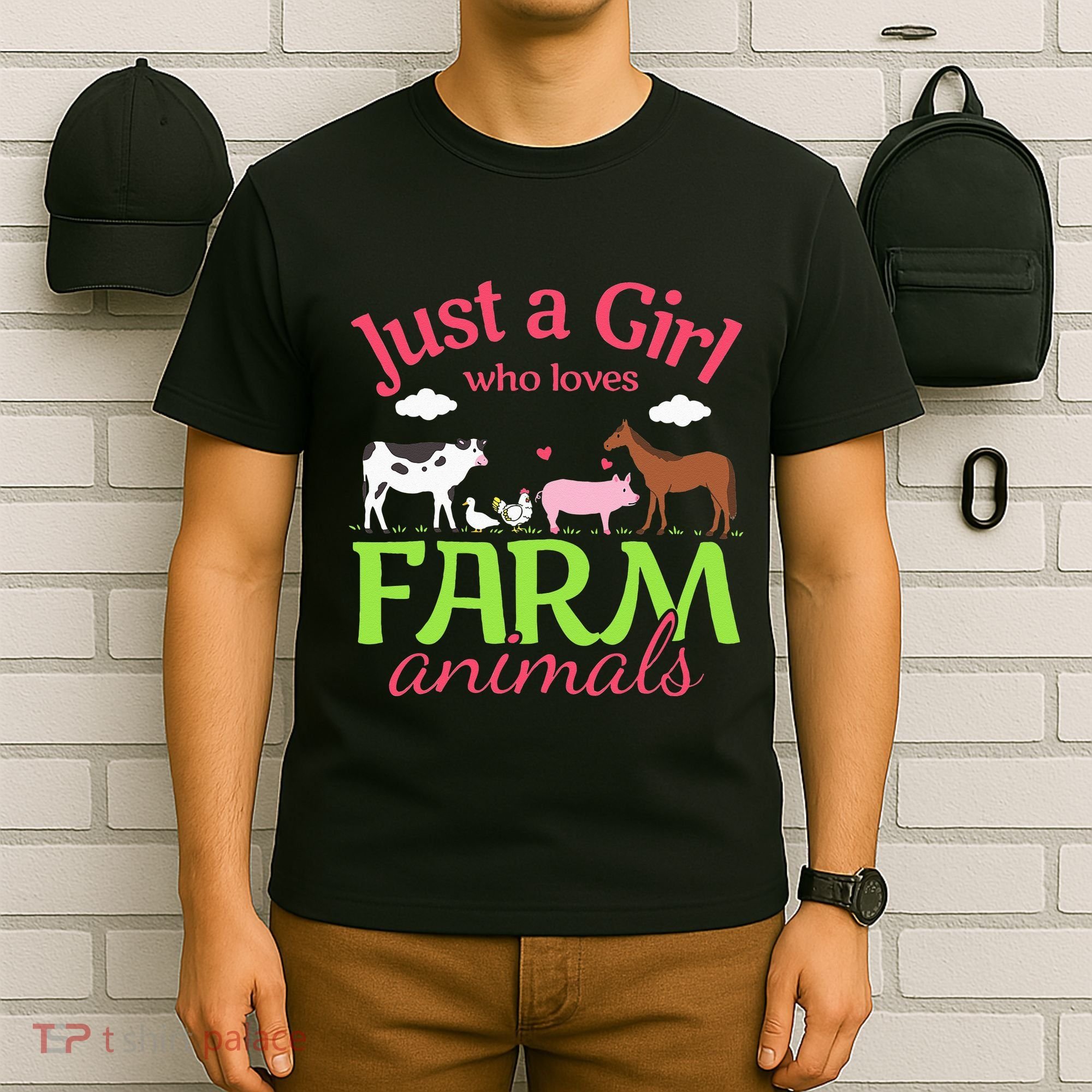 Farm Animal Just a Who Loves Farm Animals T-Shirt