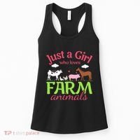 Farm Animal Just a Who Loves Farm Animals Women's Tank Top thumb 0