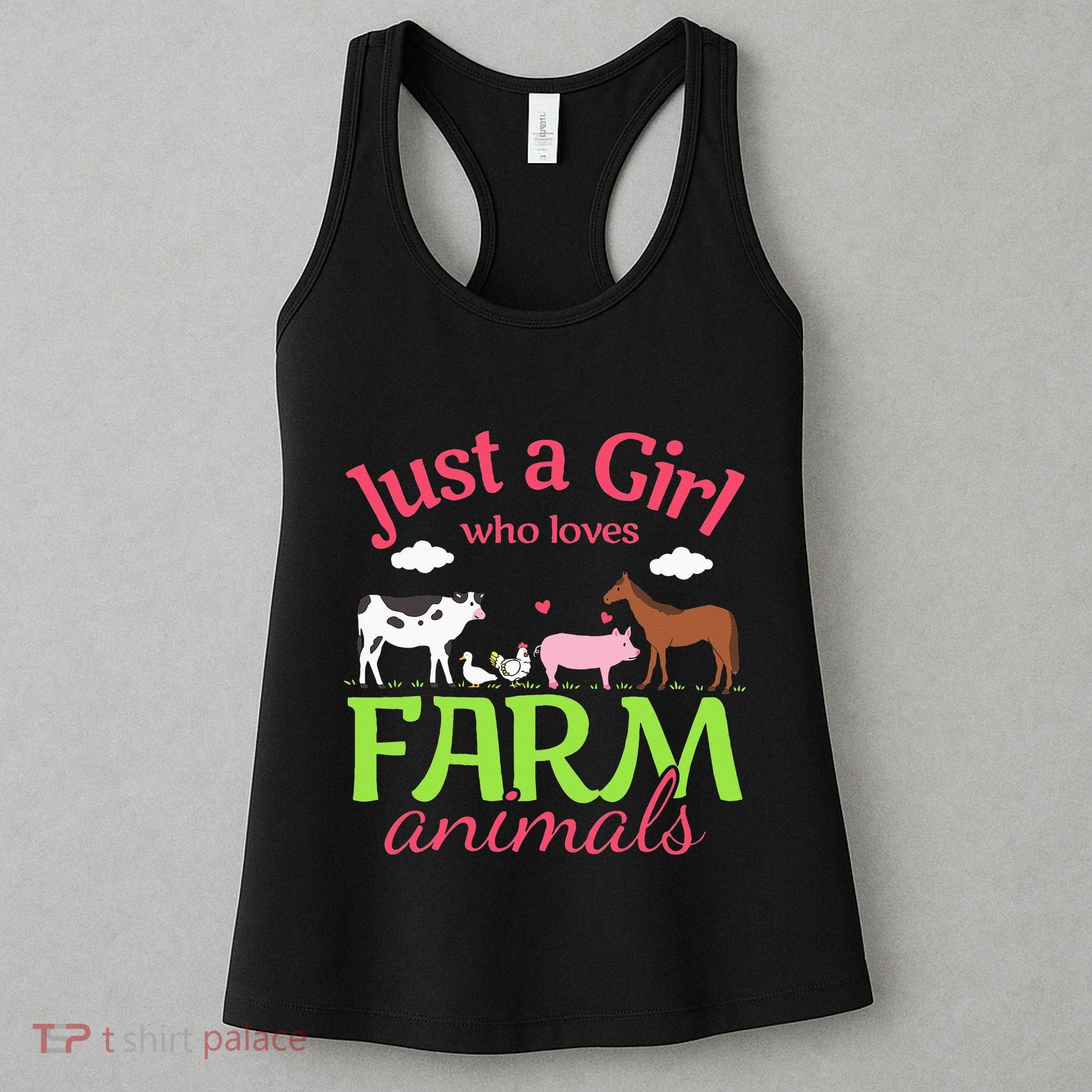 Farm Animal Just a Who Loves Farm Animals Women's Tank Top