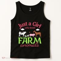 Farm Animal Just a Who Loves Farm Animals Tank Top thumb 2