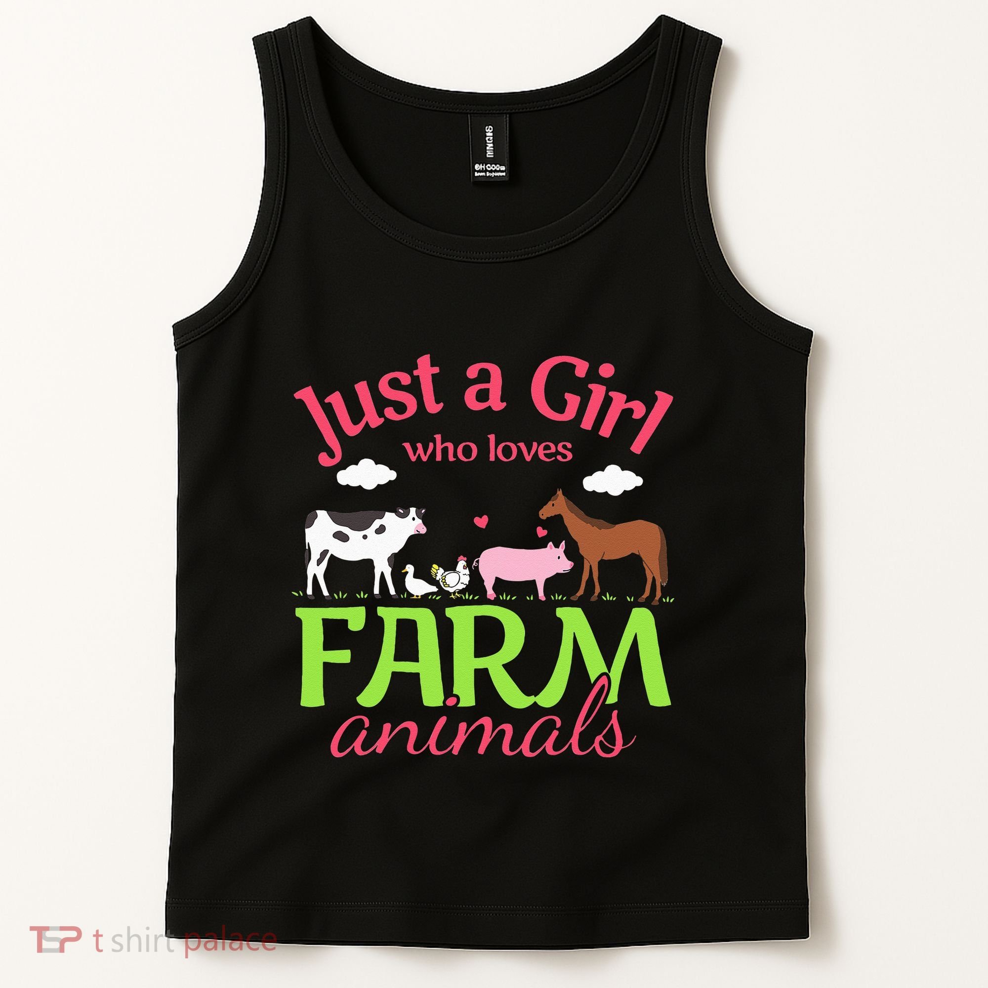 Farm Animal Just a Who Loves Farm Animals Tank Top