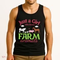 Farm Animal Just a Who Loves Farm Animals Tank Top thumb 3