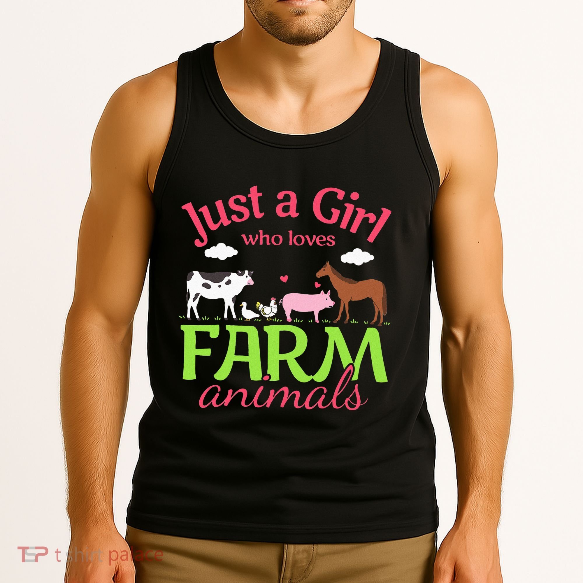 Farm Animal Just a Who Loves Farm Animals Tank Top