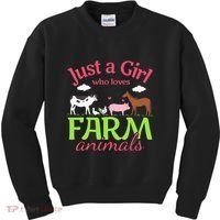 Farm Animal Just a Who Loves Farm Animals Kids Sweatshirt thumb 0