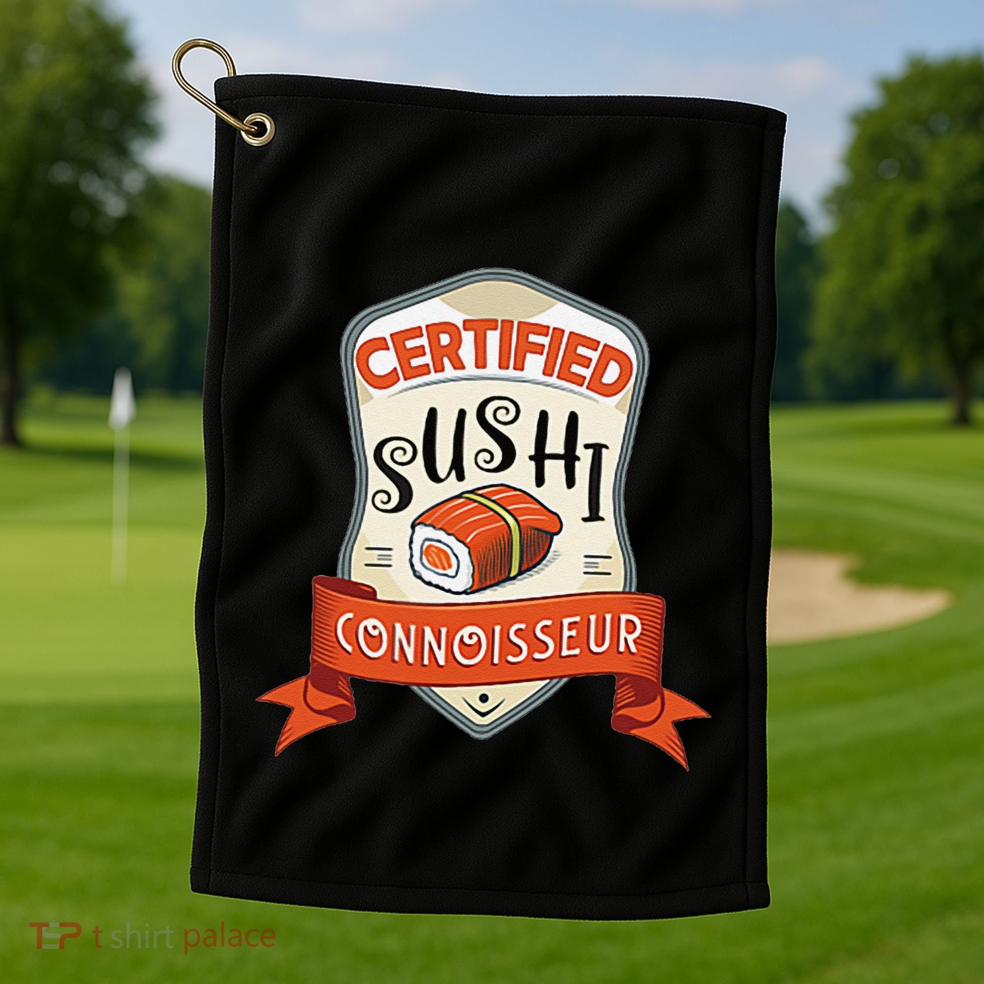 Funny Asian Japan Sushi Lover Award Golf Towel