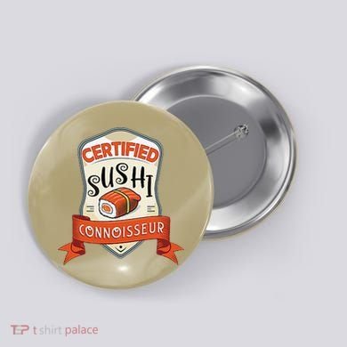 Funny Asian Japan Sushi Lover Award Button