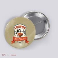 Funny Asian Japan Sushi Lover Award Button thumb 0