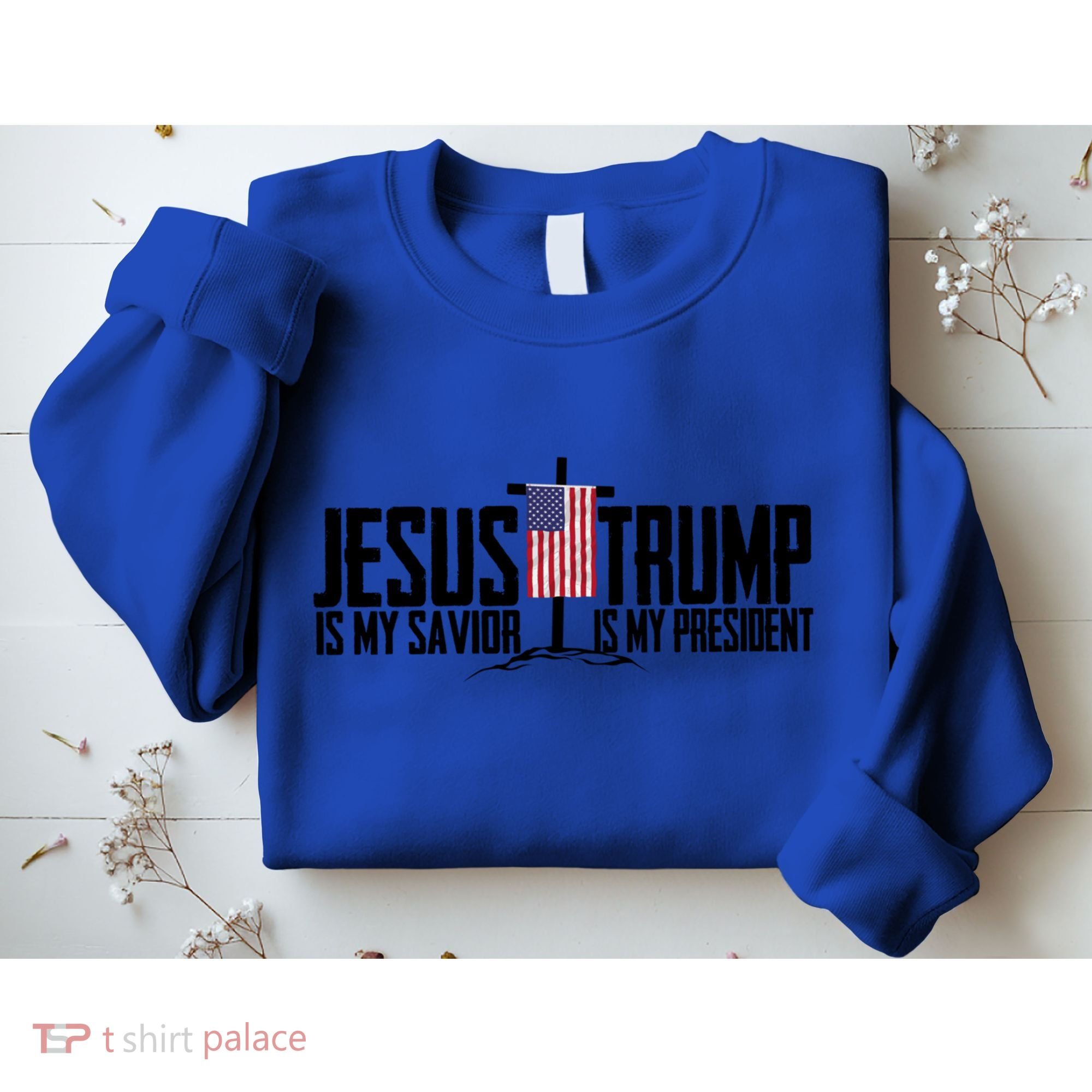 Funny American Jesus Is My Savior Trump Is My President Gift Funny Gift Sweatshirt