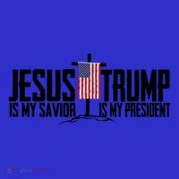 Funny American Jesus Is My Savior Trump Is My President Gift Funny Gift Coaster thumb 2