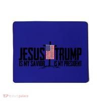 Funny American Jesus Is My Savior Trump Is My President Gift Funny Gift Mousepad thumb 0