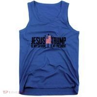 Funny American Jesus Is My Savior Trump Is My President Gift Funny Gift Tank Top thumb 0