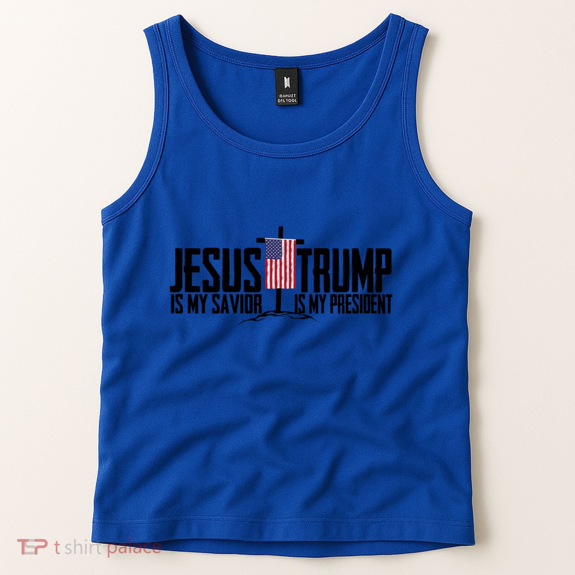 Funny American Jesus Is My Savior Trump Is My President Gift Funny Gift Tank Top
