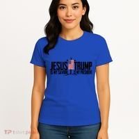 Funny American Jesus Is My Savior Trump Is My President Gift Funny Gift Women's T-Shirt thumb 4