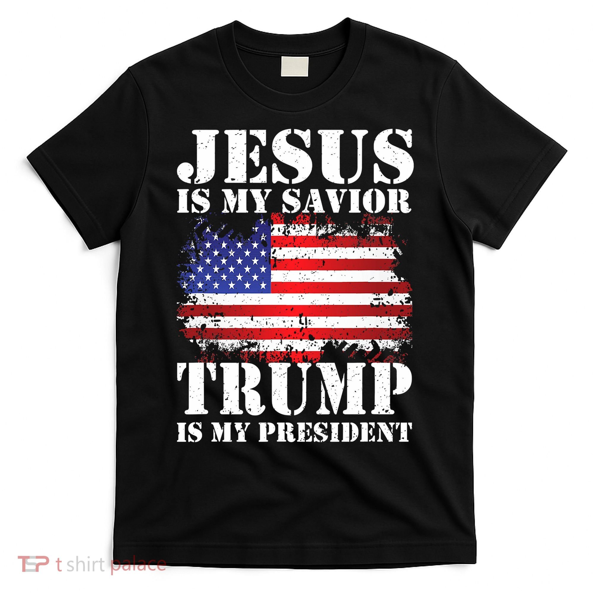 Funny American Jesus Is My Savior Trump Is My President T-Shirt