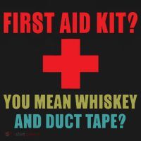 First Aid Kit Whiskey And Duct Tape Funny Dad Joke Gag Backpack thumb 2